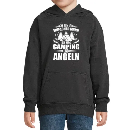 Angler Camper Angeln Camping Einfacher Mann Spruch Hoodie