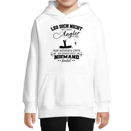 Angler Fischer Angeln Orte Spruch Fishing Geschenk Hoodie Kinder Stellar