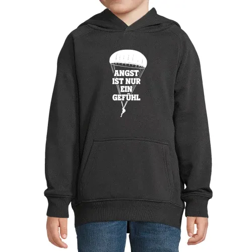 Angst ist nur ein Gefühl - Fallschirmjäger Spruch Kinder Hoodie
