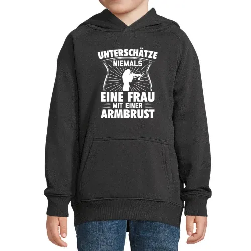 Armbrust Bogenschießen Bogensport Schützin Kinder Hoodie Armbrust Bogenschießen Bogensport Schützin Hoodie