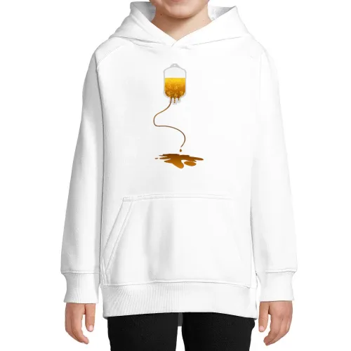 auslaufender Blutbeutel mit Bier Hoodie Kinder Stellar