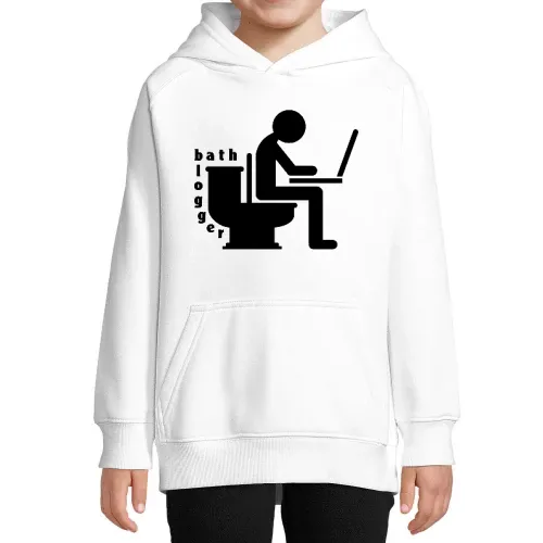 Bad Blogger auf Toilette Kinder Hoodie