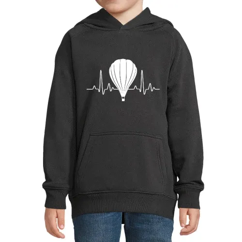 Ballonfahrt Heissluftballon Herzschlag Ballonflug Kinder Hoodie