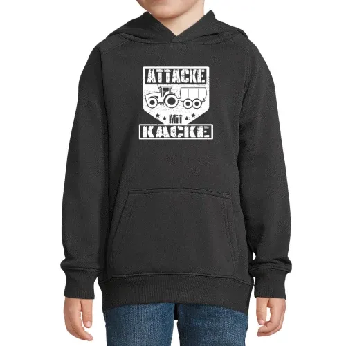 Bauer Landwirt Feldarbeit Gülle Attacke Mit Kacke Kinder Hoodie