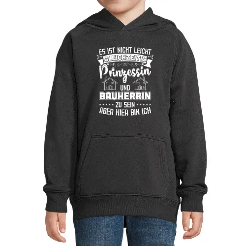 Bauherrin Prinzessin Traumhaus Eigenheim Hausbau Hoodie Kinder Stellar