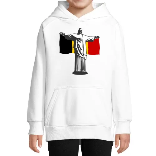 Belgien Jesus in Rio Shirt Hoodie Kinder Stellar
