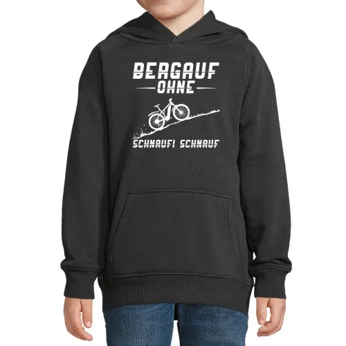 Bergauf Ohne Schnaufi Schnauf - MTB Pedelec Ebike Kinder Hoodie Bergauf Ohne Schnaufi Schnauf - MTB Pedelec Ebike Hoodie