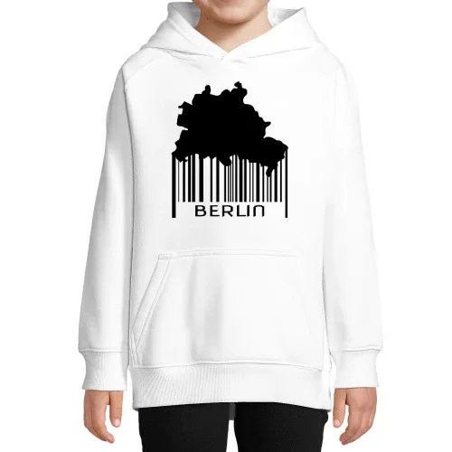 Berlin Barcode Berliner Strichcode Farbe wählbar Kinder Hoodie Berlin Barcode Berliner Strichcode Farbe wählbar Hoodie