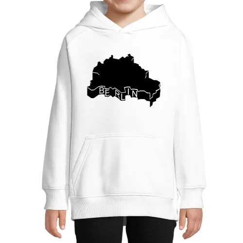 Berlin Umriss 3D Kinder Hoodie
