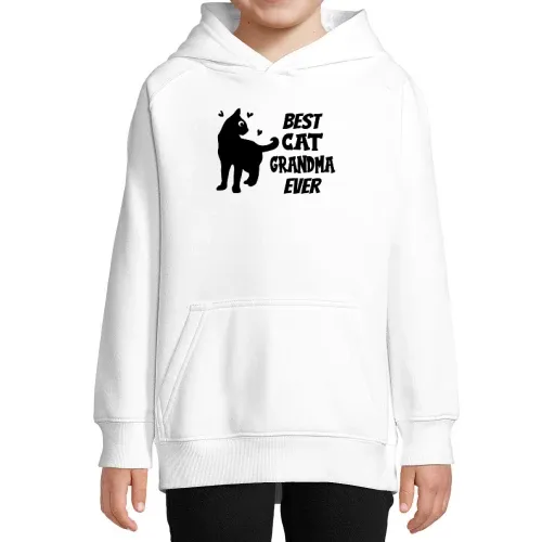 Best Cat Grandma Ever Oma liebt Katzen Hoodie Kinder Stellar