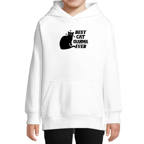 Best Cat Grandma Ever Oma liebt Katzen Hoodie Kinder Stellar