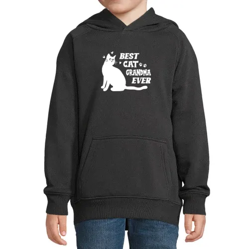 Best Cat Grandma Ever Oma liebt Katzen Hoodie Kinder Stellar
