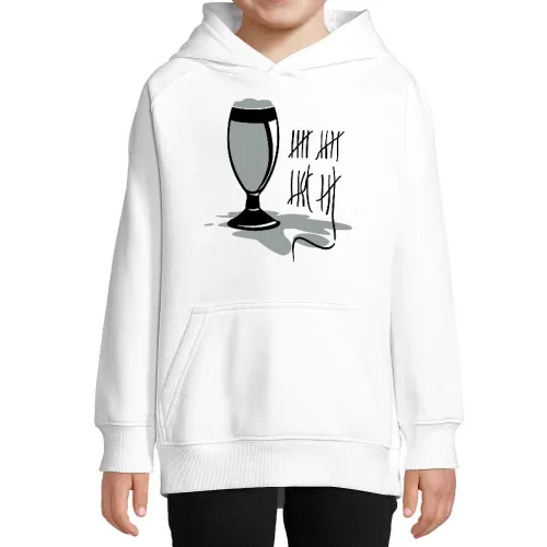 Bierglas Striche Hoodie Kinder Stellar