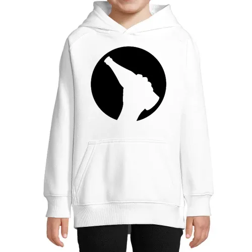 Biermond mit einer Bierflasche in der Hand Kinder Hoodie