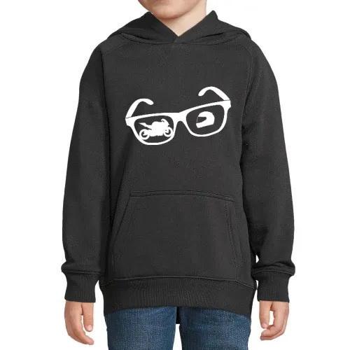 Bike Nerd Brille Kinder Hoodie Bike Nerd Brille Hoodie