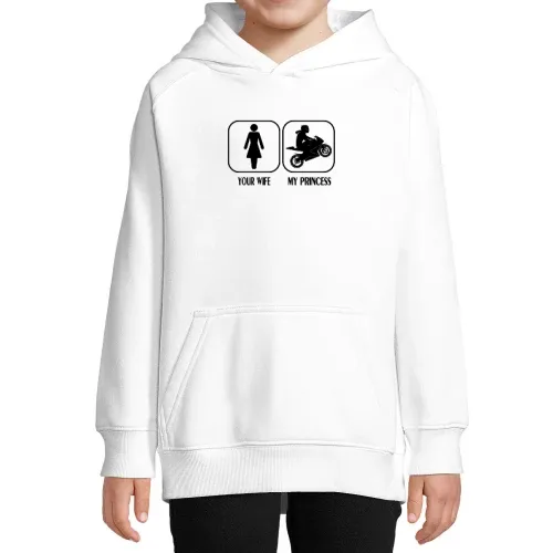 Biker Frau Design für Ehemann Hoodie