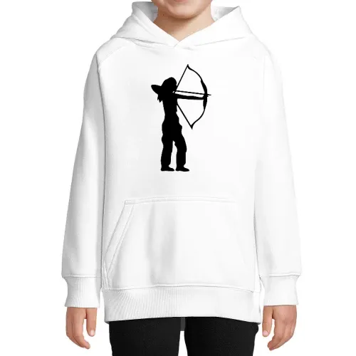 Bogenschützin Bogenschießen Bogenschützinnen Hoodie Kinder Stellar