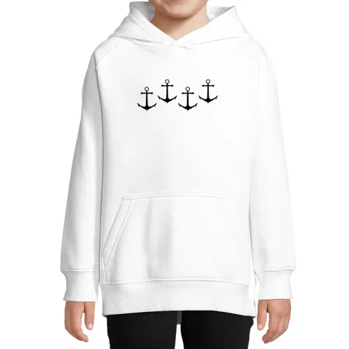 Boot Anker Vintage Kapitän Bootsfahrer Segler Hoodie Kinder Stellar