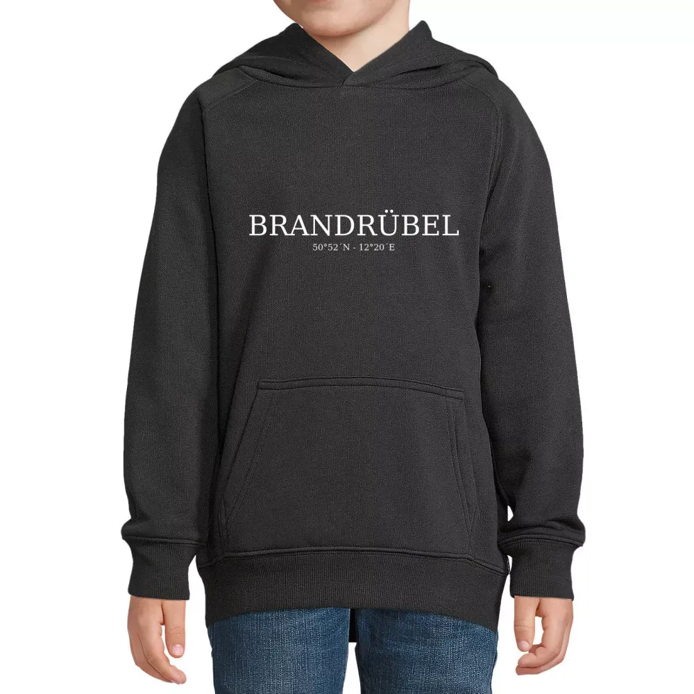  Kinder Hoodie mit Aufdruck 'Brandrübel Koordinaten'