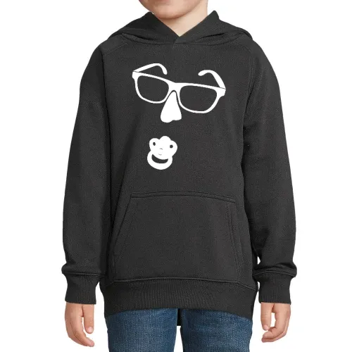 Brille mit Nase und Schnuller Kinder Hoodie