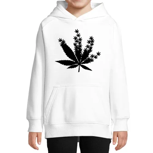 Cannabis aus Cannabisblättern Kinder Hoodie
