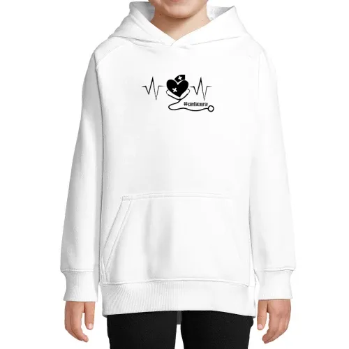 Cardiac Nurse Herzschlag Kardio Krankenschwester Hoodie Kinder Stellar