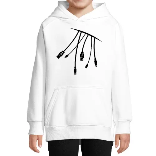 Computerkabel Kinder Hoodie