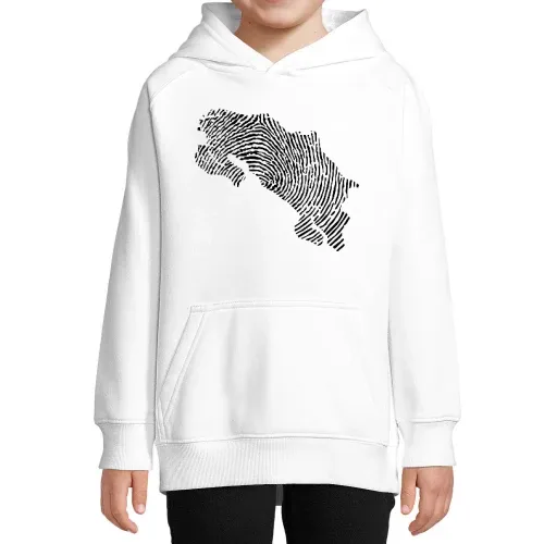 Costa Rica Fingerabdruck Hoodie Kinder Stellar