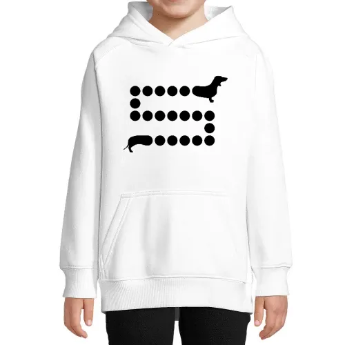Dackellauf mit Punkten Kinder Hoodie
