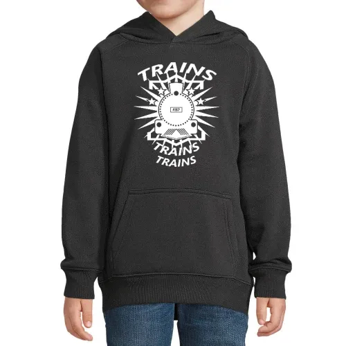 Dampflok Eisenbahner Zug Trains Kinder Hoodie