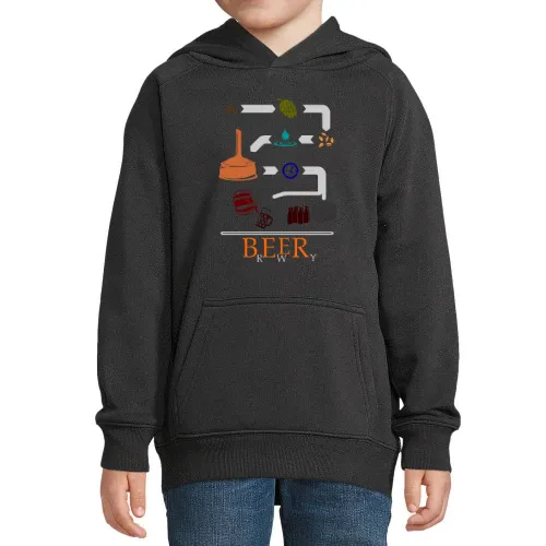 Der Weg des Bieres in Farbe Hoodie Kinder Stellar