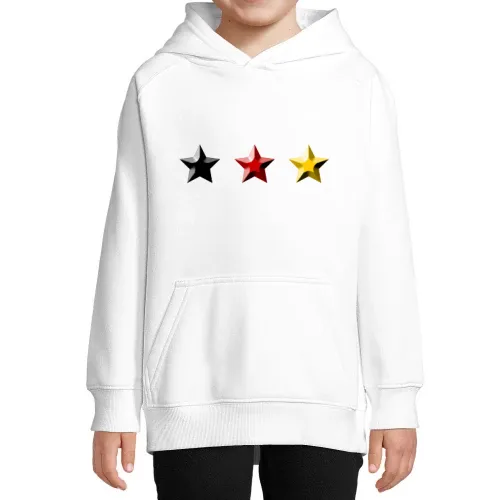 Deutschland drei 3 Sterne Hoodie Kinder Stellar