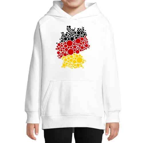 Deutschland schwarz rot gold in Kreisen Hoodie Kinder Stellar