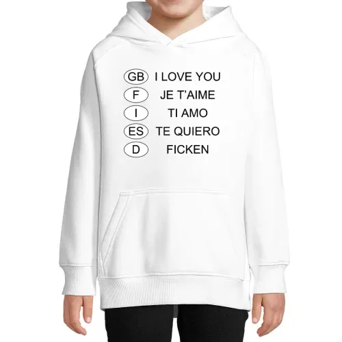 Die Sprachen der Liebe Kinder Hoodie