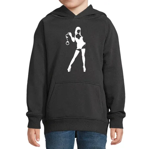 Domina mit Handschellen Kinder Hoodie