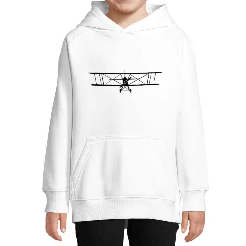Doppeldecker Flugzeug Kinder Hoodie