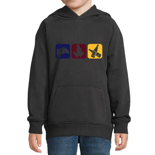 Drei Hobbys in farbe Hoodie