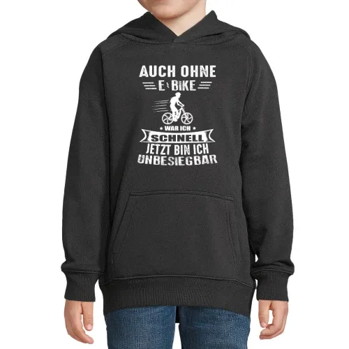 E-Biker Schnell Unbesiegbar Mountainbike Ebike MTB Hoodie Kinder Stellar
