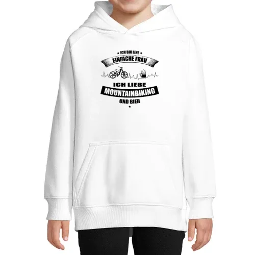 Ebike Mountainbiker Frau Liebt Mountainbike und Bier Hoodie