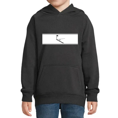 Eckball Fussball im Brustring Hoodie Kinder Stellar