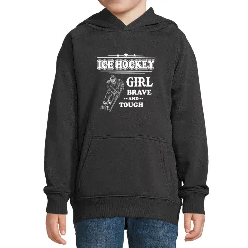 Eishockey Hockey Ice Hockey Girl Brave und Tough Kinder Hoodie