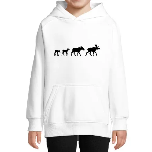 Elch Familie Kinder Hoodie