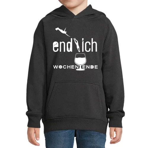 endlich Wochenende Hoodie Kinder Stellar