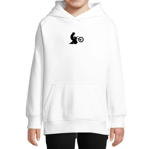 Enduro Sprung aus Brusttasche Kinder Hoodie Enduro Sprung aus Brusttasche Hoodie