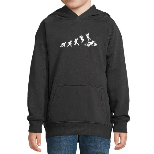 Enduro Stichmännchen Motorrad Evolution Hoodie