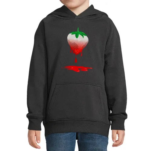 Erdbeerenfarbe Kinder Hoodie Erdbeerenfarbe Hoodie