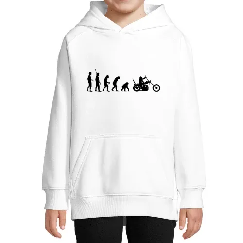 Evolution Chopper Rückwärts Kinder Hoodie Evolution Chopper Rückwärts Hoodie