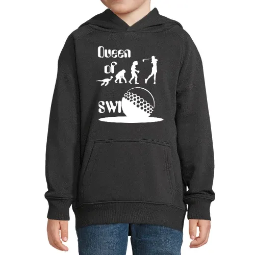 Evolution Frauen Golf Queen of Swing Hoodie Kinder Stellar