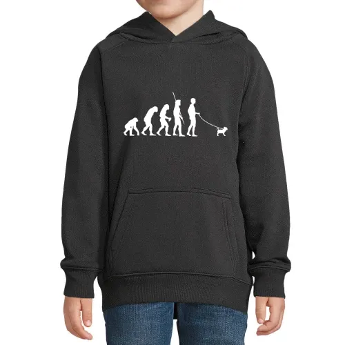 Evolution Hund Mops Hoodie Kinder Stellar