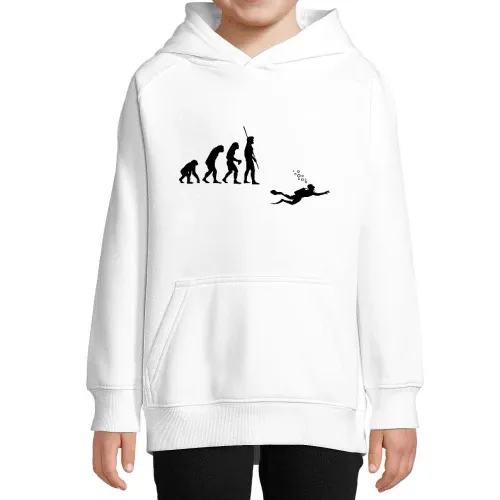 Evolution Taucher mit Flasche Hoodie Kinder Stellar